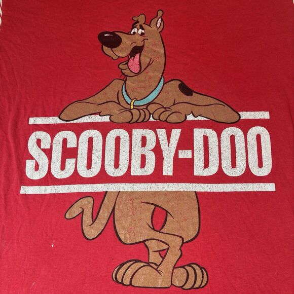 Vintage 90s Scooby Doo Sleep Shirt Womens OSFA  Double Sided Hanna Barbera CN - Picture 9 of 13
